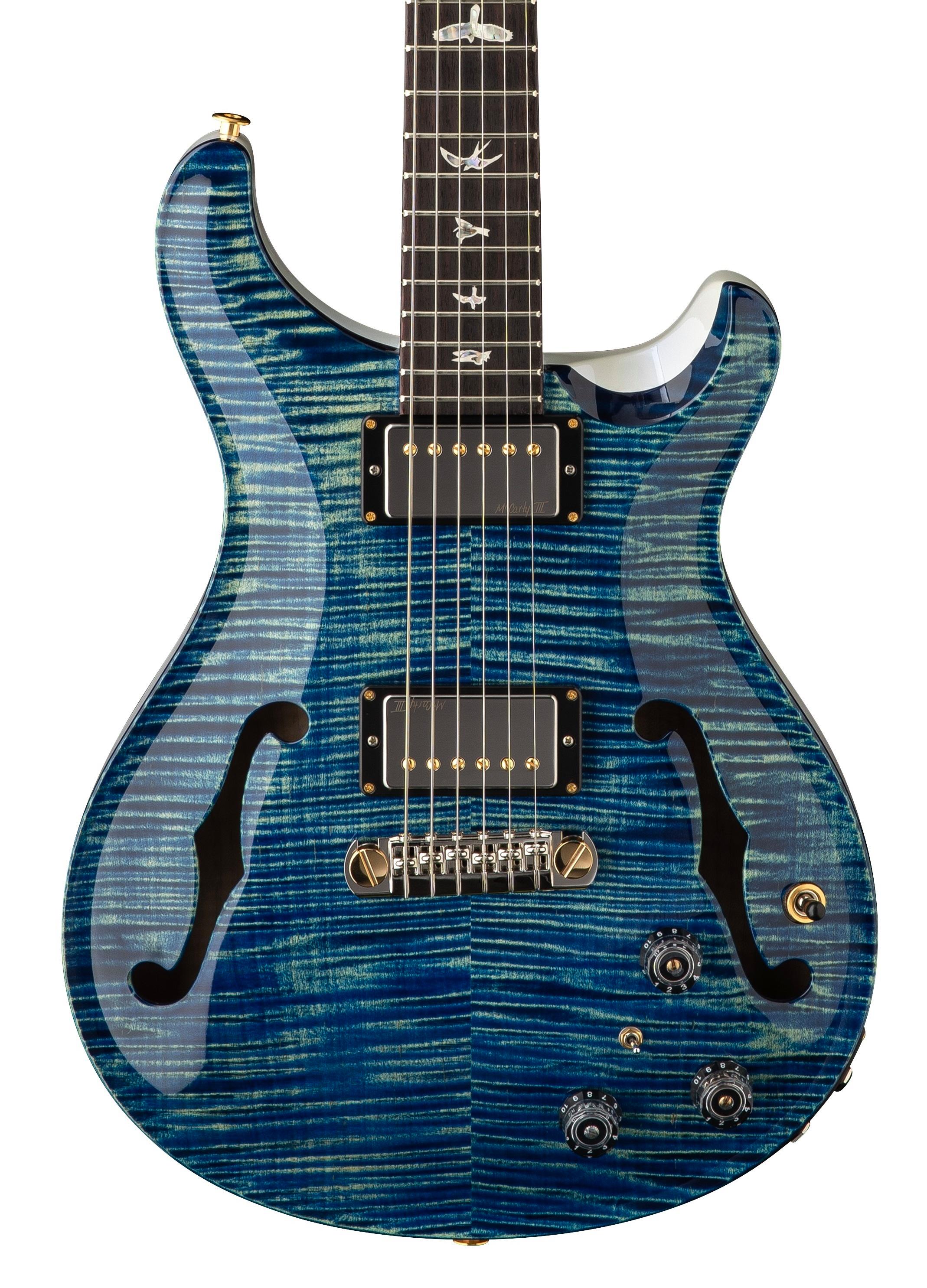 PRS Hollowbody II Piezo 10 Top Electric Guitar in River Blue Pearl